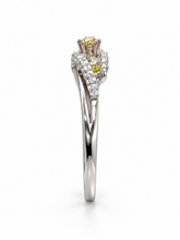 Load image into Gallery viewer, Yellow and White Diamond Ring