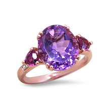 Load image into Gallery viewer, Amethyst and Diamond Ring