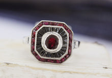 Load image into Gallery viewer, Ruby Onyx &amp; Diamond Ring
