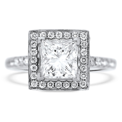 1.66ct Princess Cut Diamond Engagement Ring