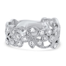 Load image into Gallery viewer, Floral Inspired Diamond Band
