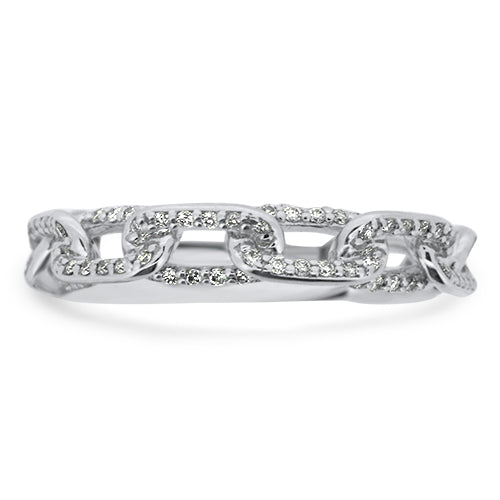 Chain Link Diamond Ring