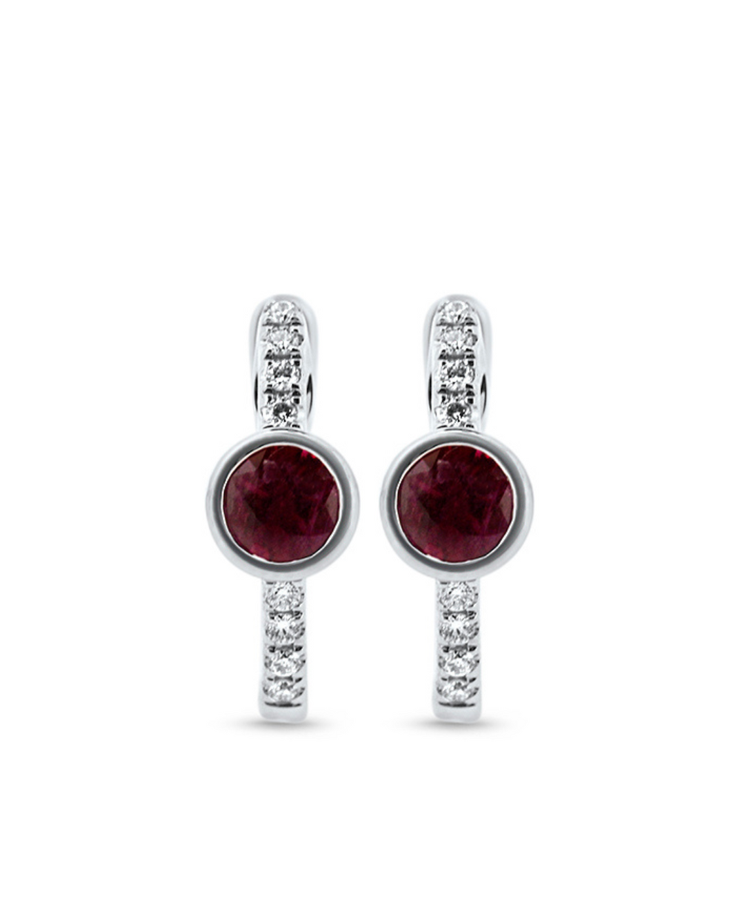 Ruby and Diamond Hoop