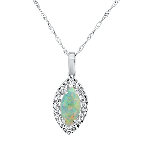 Opal & Diamond Necklace