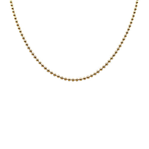 Yellow Gold Bead Fashion Necklace