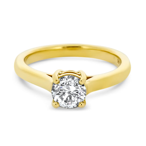 Round-Shaped Solitaire Diamond Engagement Ring