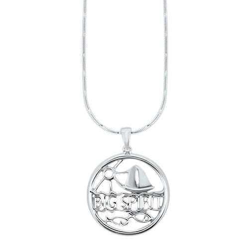 Sterling Silver Big Spirit Lake Pendant
