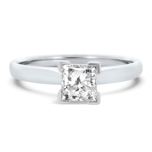 Princess-Shaped Diamond Engagement Ring