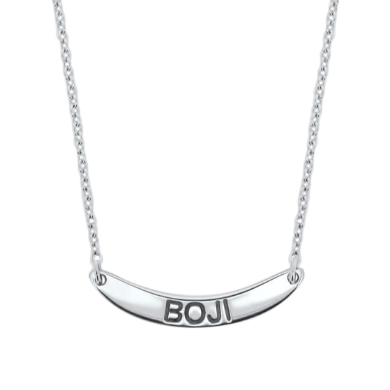 Sterling Silver Boji Bar Necklace