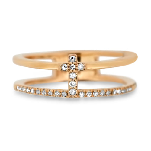 Diamond Cross Ring