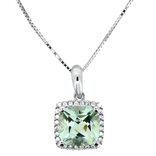 Aquamarine and Diamond Pendant