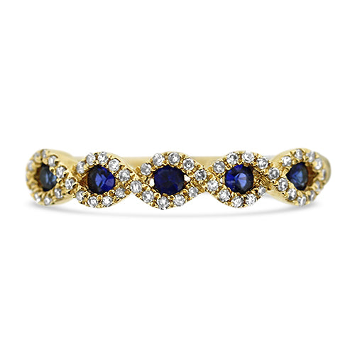 Sapphire and Diamond Band