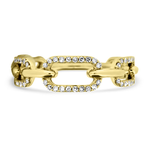 Chain Link Diamond Ring