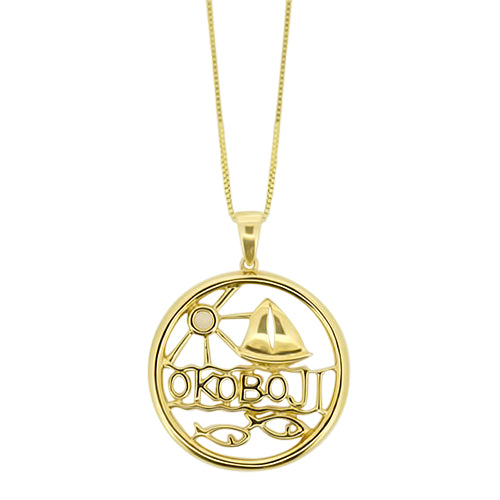 14K Yellow Gold Okoboji Pendant