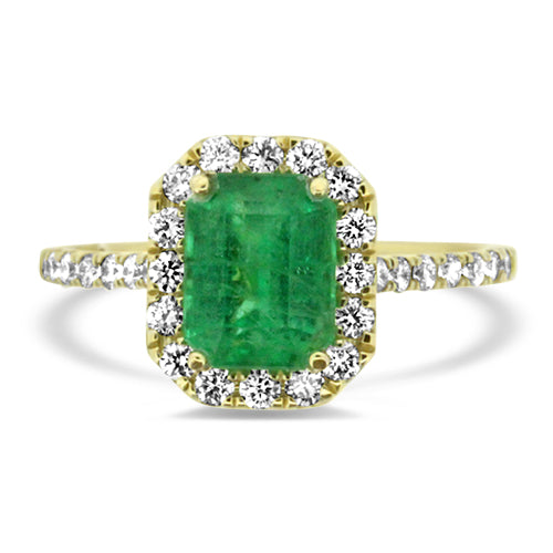 Emerald and Diamond Ring