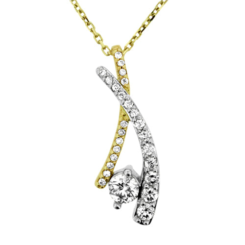 Two Tone Diamond Pendant