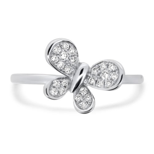 Diamond Butterfly Ring