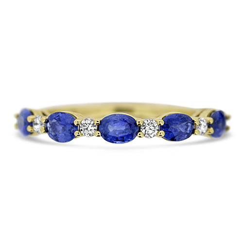 Sapphire & Diamond Stacker Band