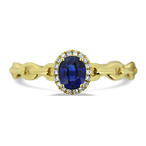 Sapphire & Diamond Ring