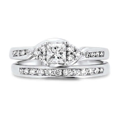 Cushion Diamond Wedding Set