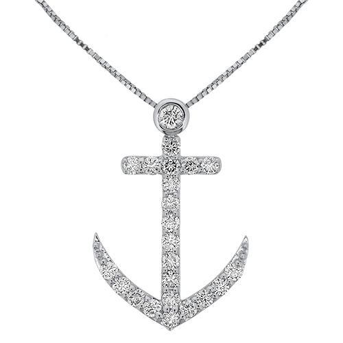 Diamond Anchor Necklace