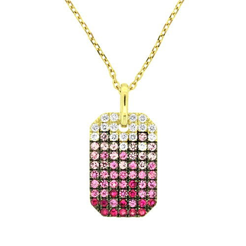 Pink Sapphire & Diamond Necklace