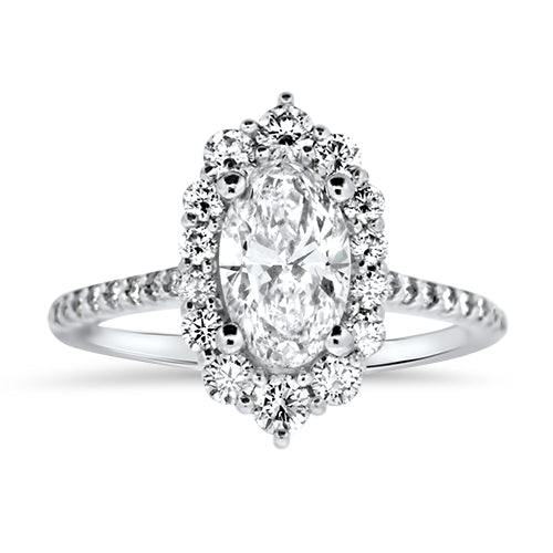 Oval Halo Diamond Engagement Ring