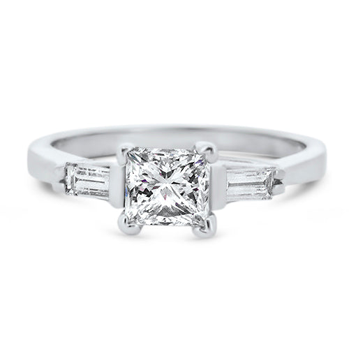 Princess-Shaped Diamond Engagement Ring