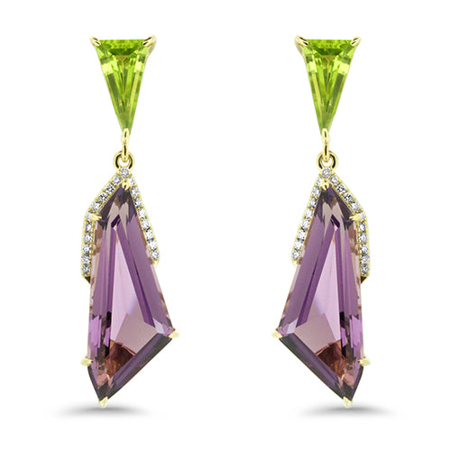 Amethyst and Peridot Earrings