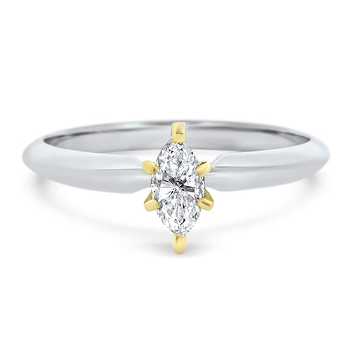 Marquise-Shaped Diamond Ring