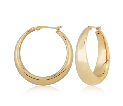 14K Yellow Gold Hoop Earrings