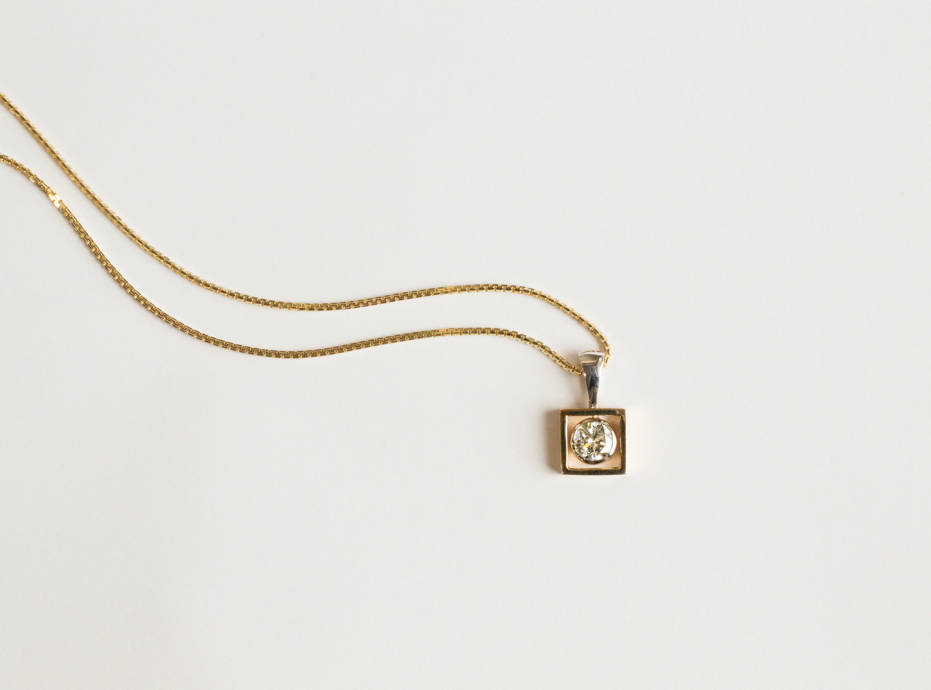 Two Toned Diamond Pendant