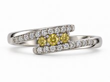 Load image into Gallery viewer, Yellow and White Diamond Ring
