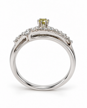 Load image into Gallery viewer, Yellow and White Diamond Ring
