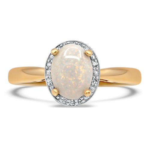 Opal and Diamond Ring
