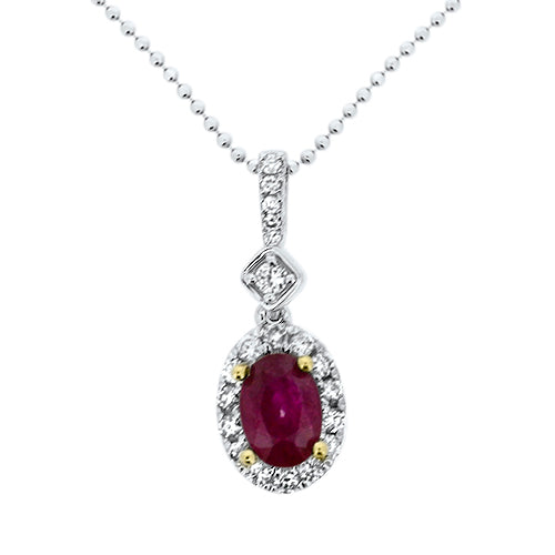 Ruby and Diamond Pendant
