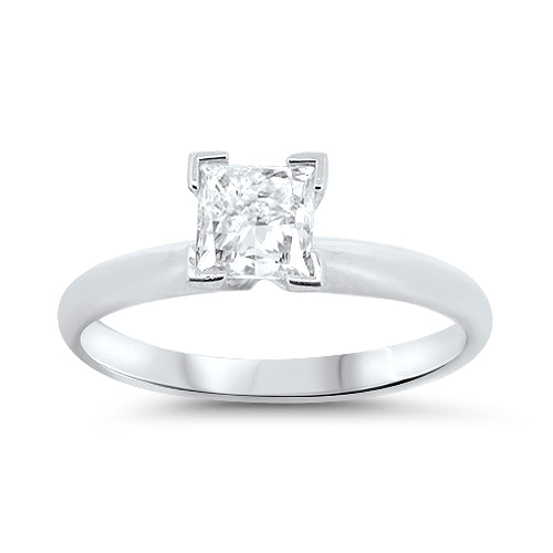Princess Cut Solitaire Diamond Ring