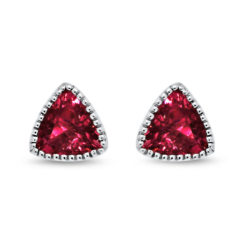 Pink Tourmaline Stud Earring