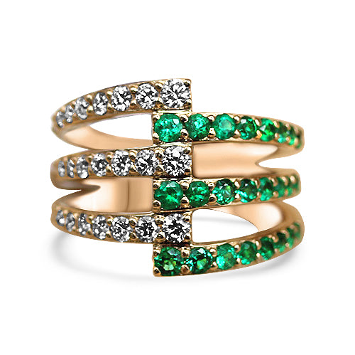 Diamond and Emerald Ring
