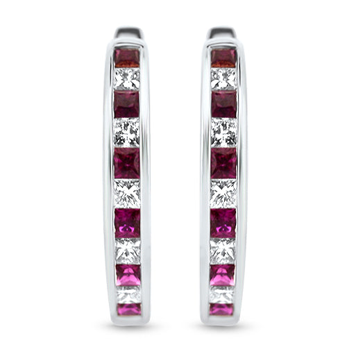 Ruby and Diamond Hoop