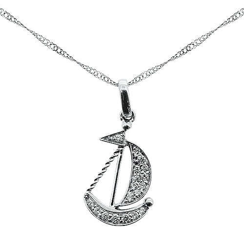 Sailboat Diamond Pendant