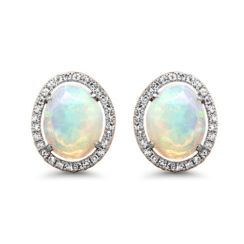 Opal and Diamond Earrings