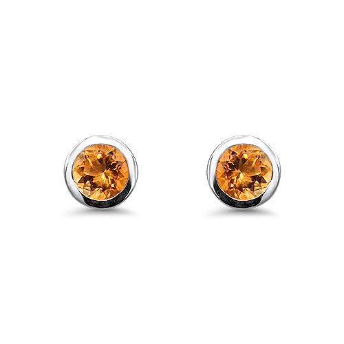 Citrine Stud Earrings