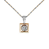 Two Toned Diamond Pendant