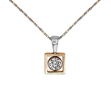 Load image into Gallery viewer, Two Toned Diamond Pendant
