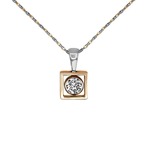 Two Toned Diamond Pendant