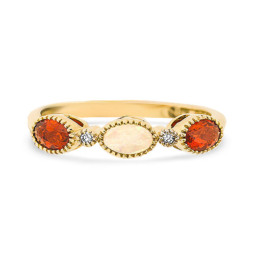 Opal and Diamond Ring