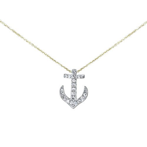 Diamond Anchor Pendant