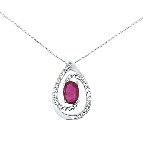 Ruby and Diamond Pendant