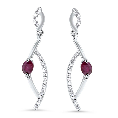 Ruby and Diamond Earrings